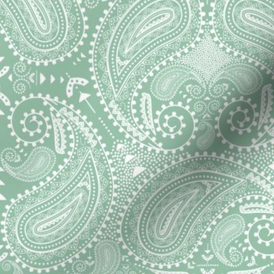 Paisley in pastel green