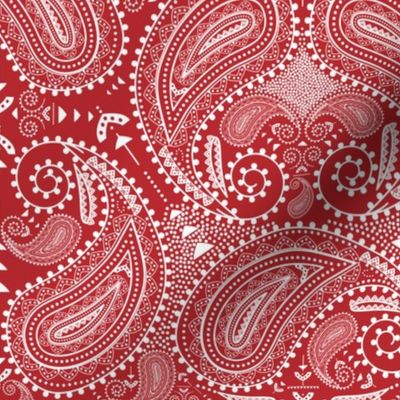Paisley in red