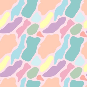 Pastel colorful abstract spots