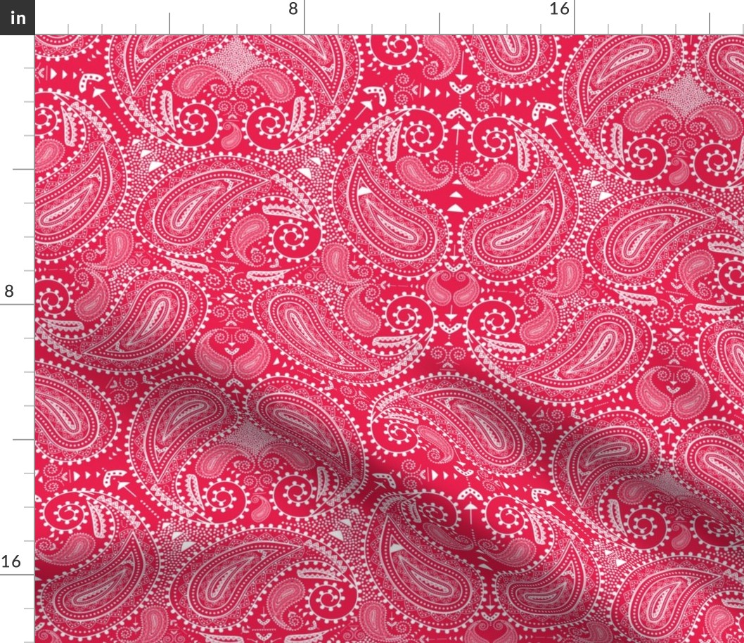 Paisley in sweet pinkish red