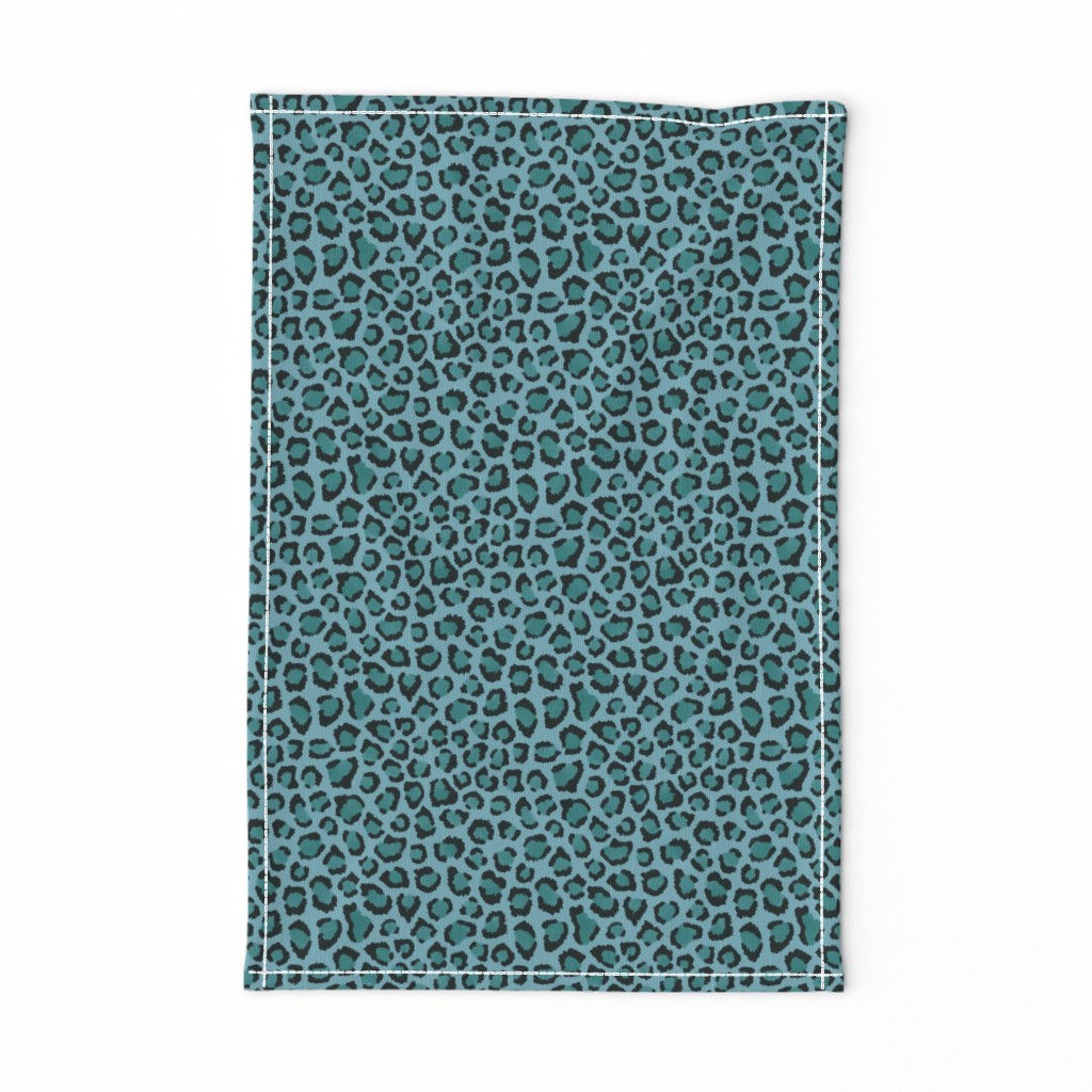 blue cheetah print - small