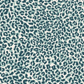 Mint Blue leopard print