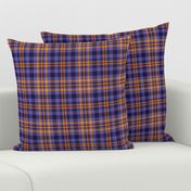 Four Windows Halloween Plaid in Orange and Purple