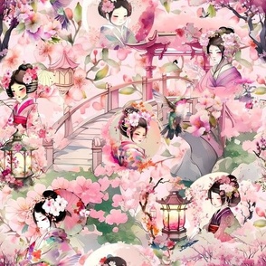 sakura pretty girls kimono cherry blossom sweet pink FLWRHT