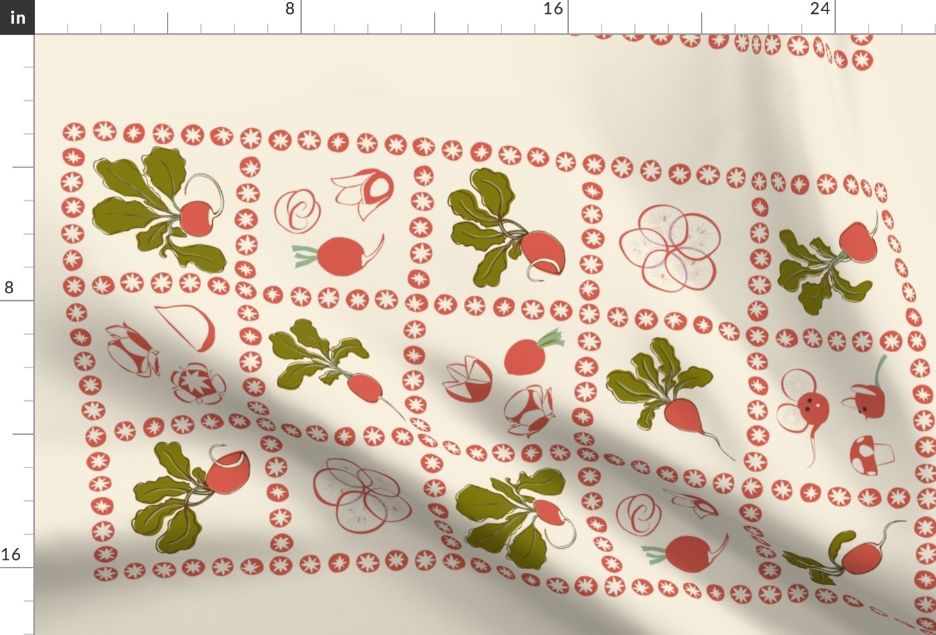 Cindy's Radishes, Tea Towel