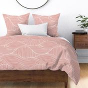 Dunes - Geometric Waves Stripes Pink Clay Jumbo Scale