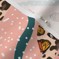 Abstract Patchwork Collage Aesthetic Butterflies 