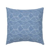 Dunes - Geometric Waves Stripes Blue Regular Scale