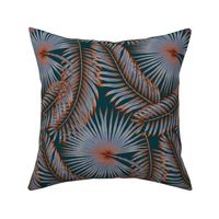 Dark moody palm leaves - medium scale