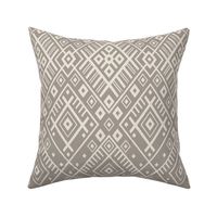 Neutral geometric intricate diamond - warm gray off white - Nordic baltic ornamental