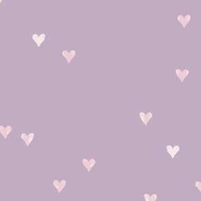 sweet simple watercolor - love heart scatter_lilac