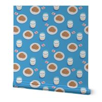 Santa's Cookies - Cookies and Milk for Santa - bright blue - LAD21