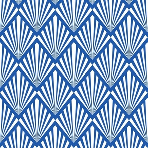 New Art Deco fans Classic Blue white