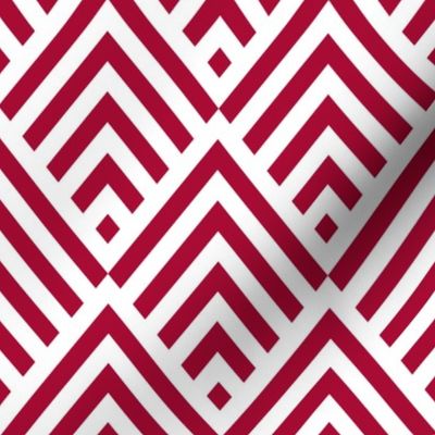 Marsala Red New Art Deco diamond stripes Wallpaper