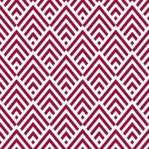 Marsala Red New Art Deco diamond stripes Wallpaper