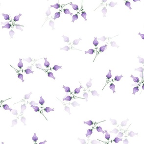 Purple flowers in watercolor