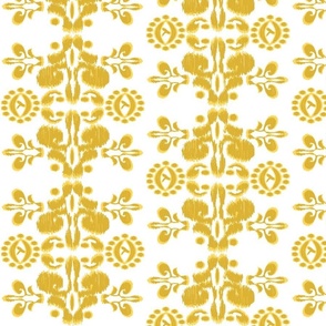 ikat yellow and white medium scale