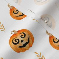 Medium Scale Halloween Pumpkin Jackolanterns on White