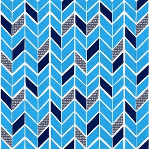 Chevron Pattern - Blue Arrows