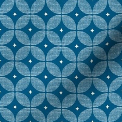 Blue geometric Atomic Retro Mid Century Modern