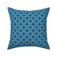 Blue geometric Atomic Retro Mid Century Modern