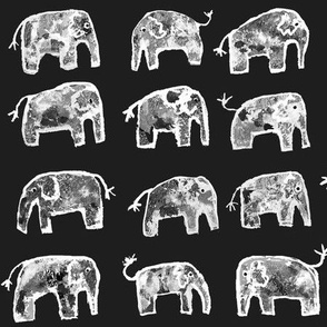 elephant walk black & white