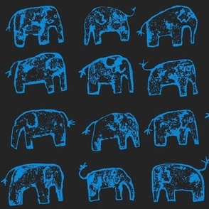elephant walk!  black & blue