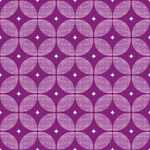 Purple Geometric Atomic Starburst Mid Century Modern 