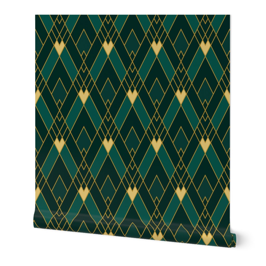 Art Deco Emerald Gold