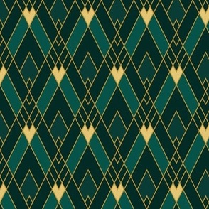 Art Deco Emerald Gold