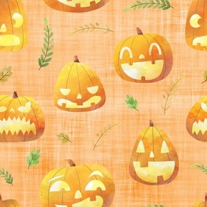 jackolantern orange linen