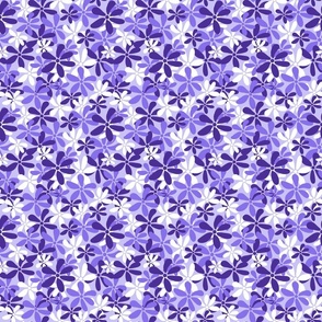 Ditsy Daisies Dark Purple, Lilac and white