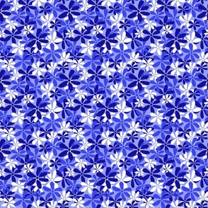 Ditsy Daisies Cobalt Blue, royal blue and white