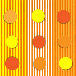 Orange and Yellow dots_and_stripes