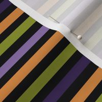 halloween stripe fabric - purple, orange, green stripes