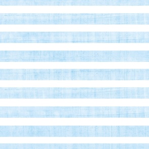 Large Scale Pale Blue Texture Stripes on White