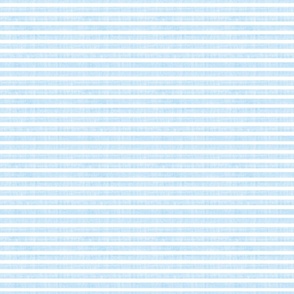 Small Scale Pale Blue Texture Stripes on White