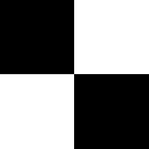 black and white checkerboard 4" squares - checkers chess games