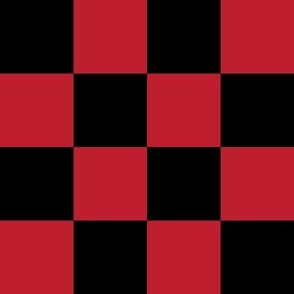 red bf1e2e and black checkerboard 2" squares - checkers chess games