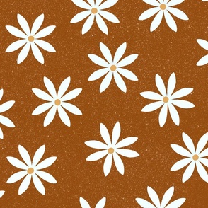 Retro Daisies - Sienna LARGE SCALE 