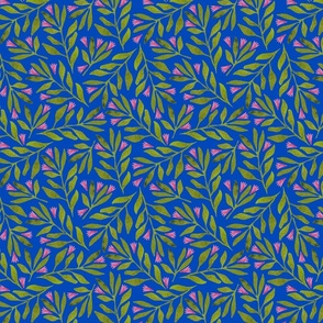 leaves on blue background 8 