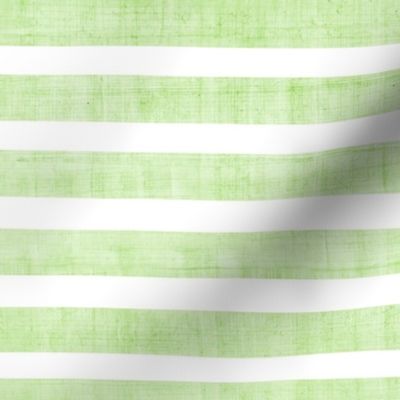 Medium Scale Pale Green Texture Stripes on White