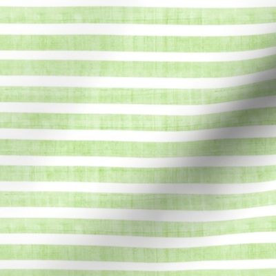 Small Scale Pale Green Texture Stripes on White