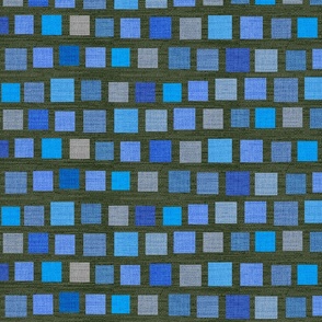 Mid Century Squares Periwinkle Blue Aqua