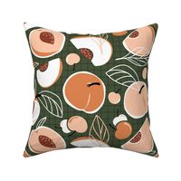 You're A Peach - Stone Fruit Moss Green Large Scale