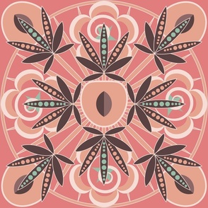 Stoned Fruit Mandala / Blushing Peach / Large