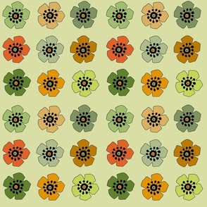 Green and Orange Flowers