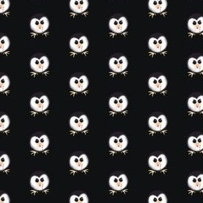 Roundy kawaii vampire Penguins on black small scale 