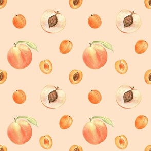 Peaches and apricots (on light orange)