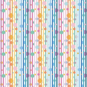 Ice Cream Cones Collection I Rainbow Stripes with Rainbow Dots I Vertical I size S I by House of Haricot